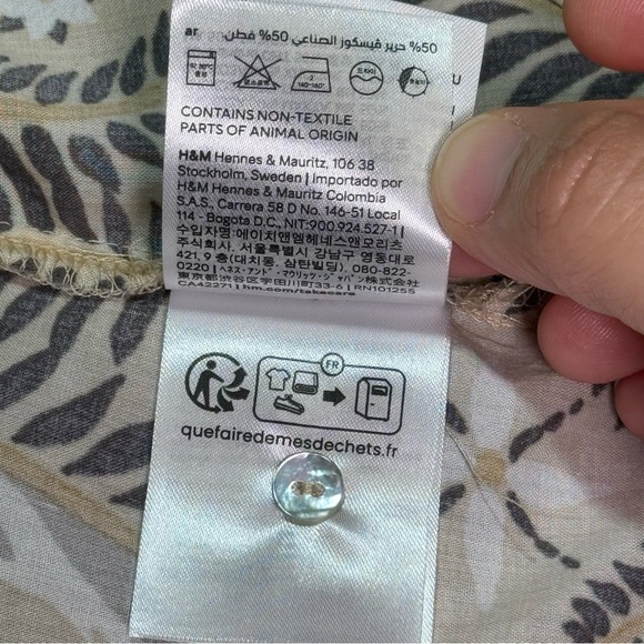 H&M Macramé-belt Boho Tunic Dress size XS oversized Mini - Picture 12 of 13